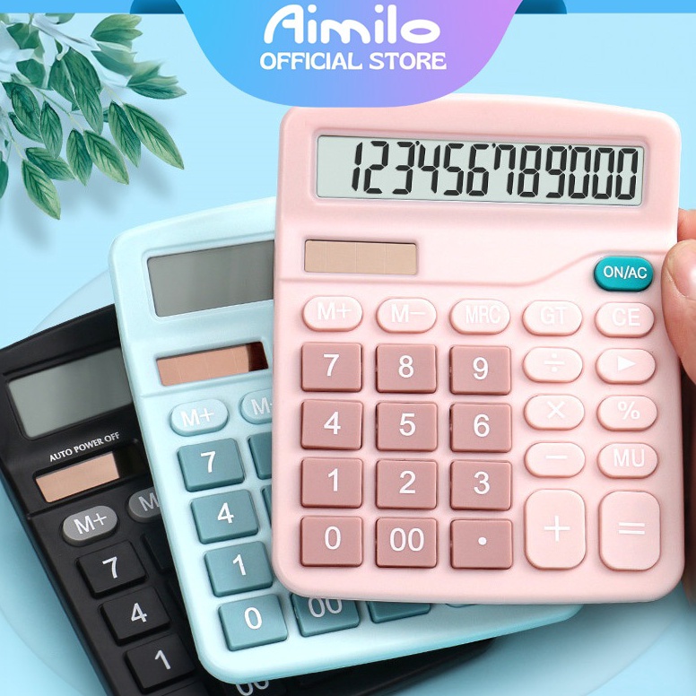 

KODE F87F READY Aimilo Kalkulator Digital 12Bit Dual Energi Baterai dan Energi Surya Caclulator Check Double Power