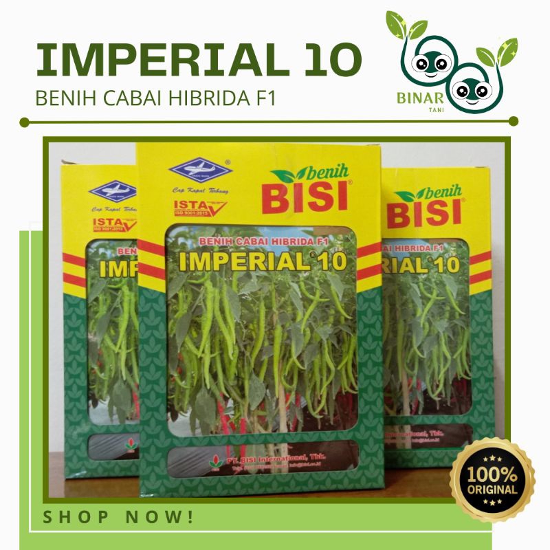 

CABAI IMPERIAL 10 Kemasan 10 gr - Benih Cabai Hibrida F1 Cap Kapal Terbang