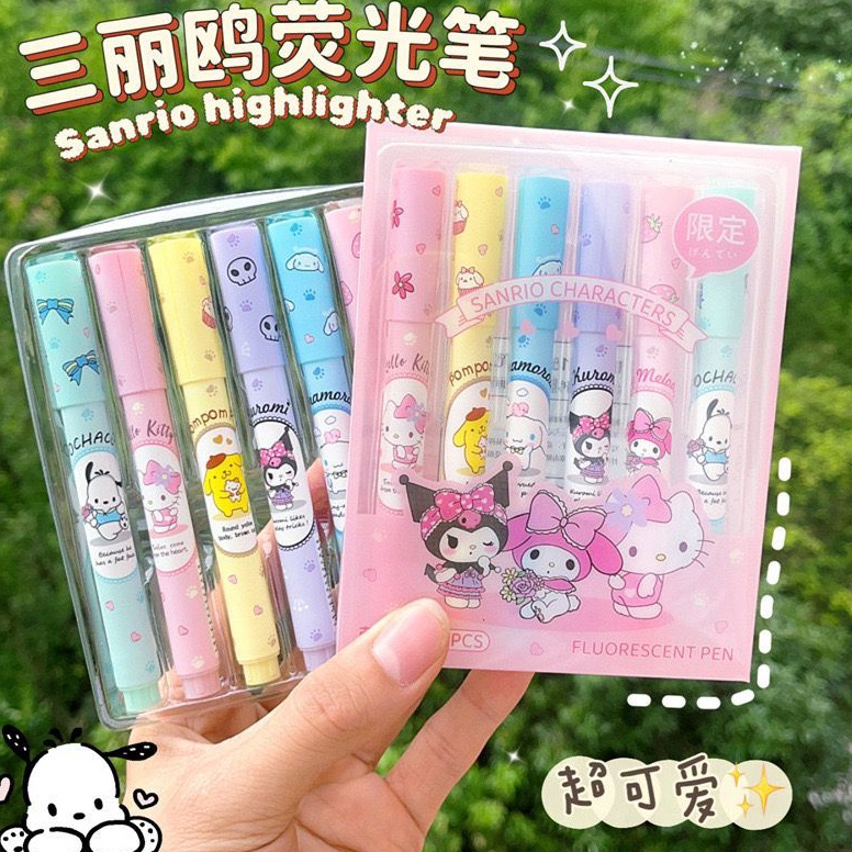 

KODE H57F randomstuff Pena Stabilo Motif Sanrio Aesthetic Highlighter Kuromi Melody Kitty Warna Soft Lembut Berkualitas Sketch Marker Pen Art Painting Spidol Cinnamoroll Pastel Warna Ringan Stationary Kit