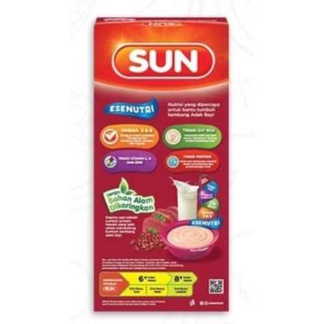 Ed Maret 2027 Sun Bubur Sereal Susu Daging Sapi & Kacang Merah 120 Gr Box @ 1 Kotak Sun Bubur Bayi