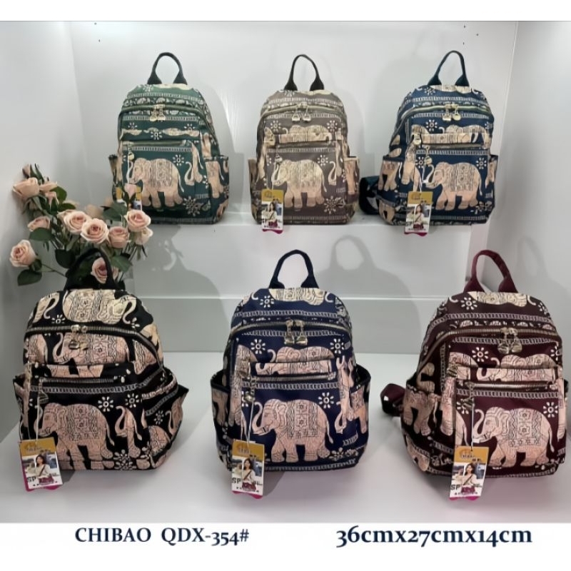 TAS RANSEL WANITA IMPORT MOTIF GAJAH THAILAND TERBARU 354