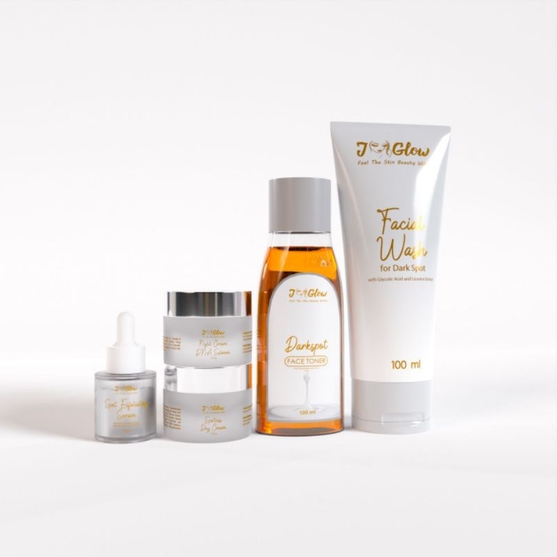 Jglow paket Spotless Expoliating Whitening paket perawatan Flek Hitam