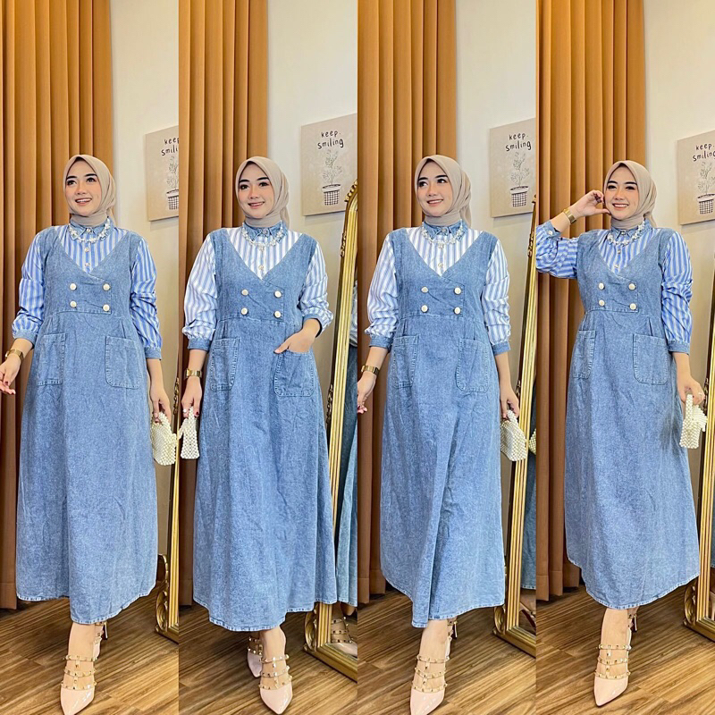 DRESS JEANS ZARA KOMBI | GAMIS JEANS ZARA PREMIUM | DRES ZARA BKK | ZARA JEANS GAMIS | GAMIS JEANS