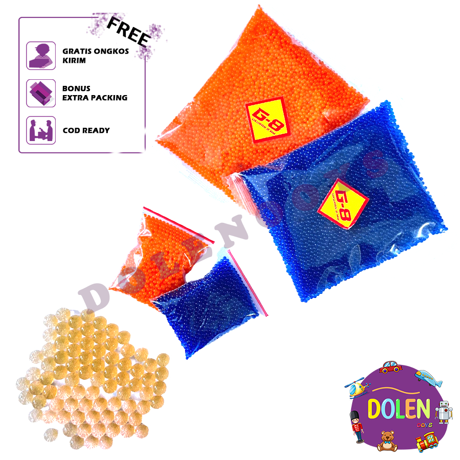 Peluru BB Jelly Gel 8mm Jeli Jelli Water Gel Blaster WGG Mainan Tembakan Kokang Isi Banyak
