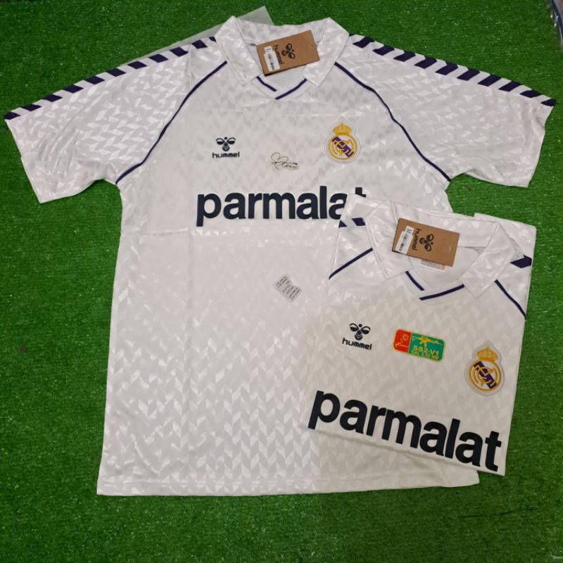 Jersey Retro Madrid Parmalat Jersey vintage grade ori