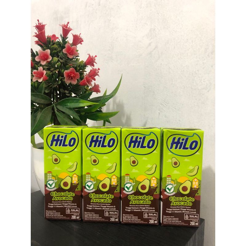 

4 pcs HILO RTD 200ml chocolate avocado- minuman praktis coklat alpukat