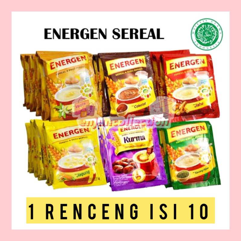 

Energen Sereal Renceng (10 pcs x 30 gr) // energen sereal susu murah // energen sereal susu original / energen rencengan termurah