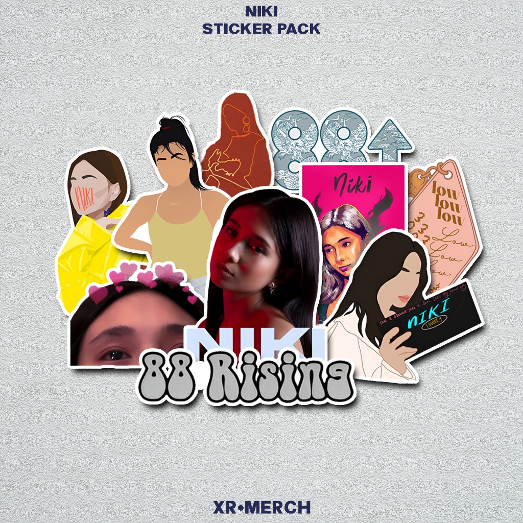 

Sticker Aesthetic NIKI 88 Rising Waterproof Anti Air | Stiker Laptop Casing HP Helm Gitar Tumbler