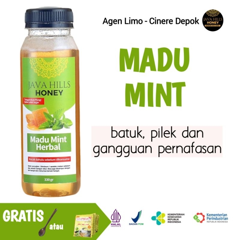 

Madu Mint Madu Batuk Pilek Herbal Javahills Pereda Panas 320 gr