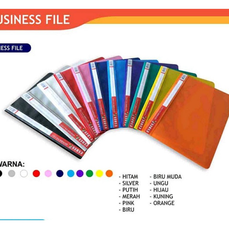 

KODE Y92V 12Pcs Bisnis file ESBEE Map Trasparant Bisnis file warna warni