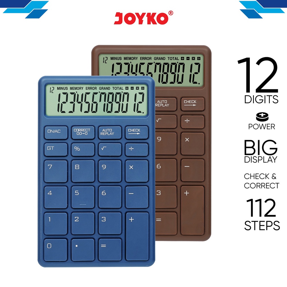 

KODE Q87A Calculator Kalkulator Joyko CC55CO 12 Digits Check Correct