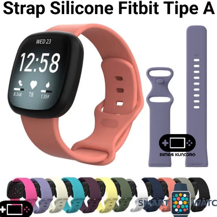Yang dinanti Strap Silicone Fitbit Tipe A silikon versa 3 4 silicon sense 1 2 tali jam smartwatch