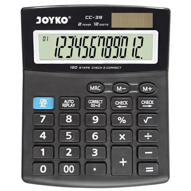 

KODE Q39B Calculator Kalkulator Joyko CC39 12 Digits Check Correct