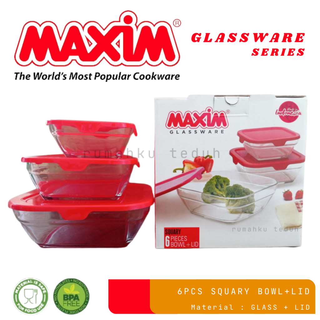 MAXIM TOPLES KACA SUSUN 3/MAXIM KACA SUSUN/Toples kaca/Mangkok atau toples kaca susun/Toples Susun 3