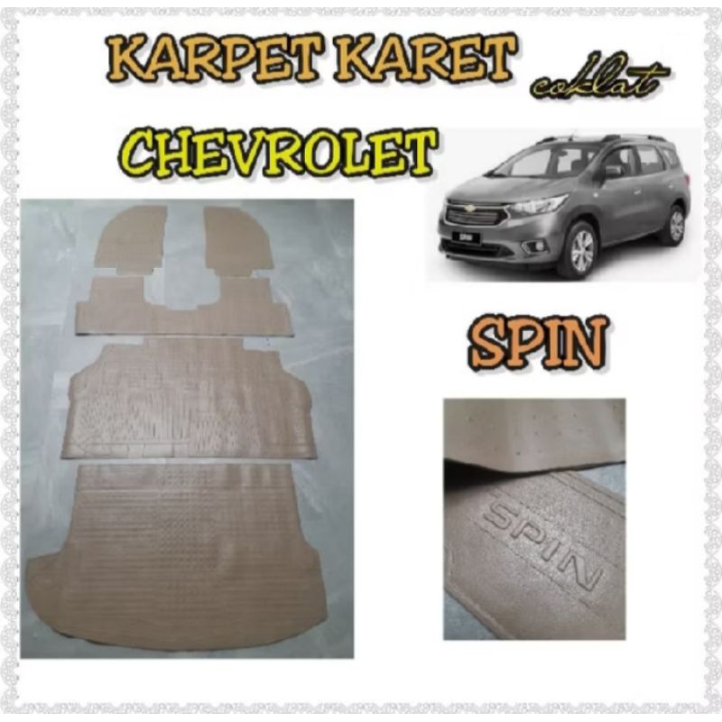 karpet karet COKLAT Chevrolet spin SPIN full set
