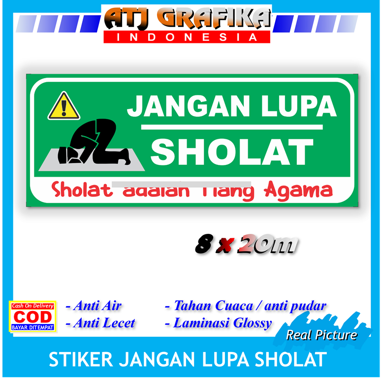 

Stiker jangan lupa sholat panjang sticker pengingat ibadah pendidikan islam ibadah harian