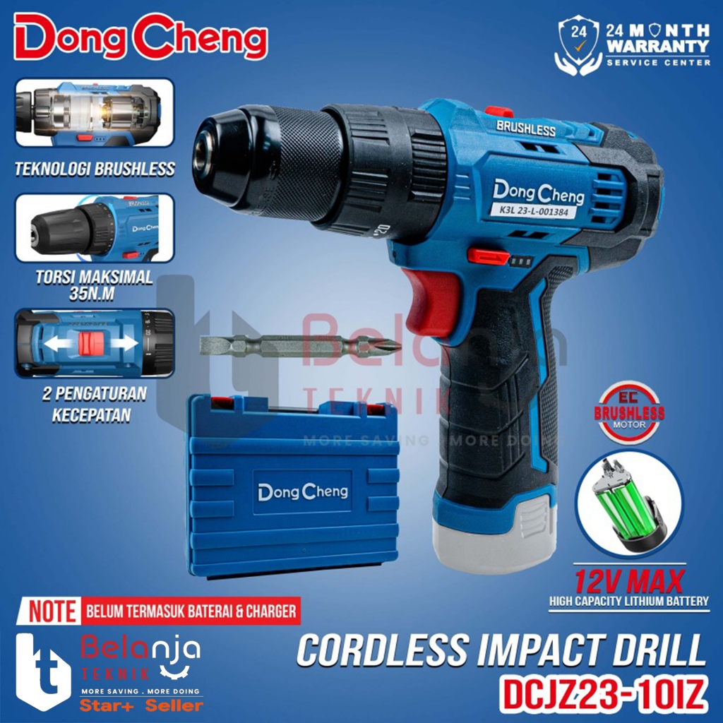 Mesin Bor Tembok Baterai Dongcheng DCJZ23-10i Z Cordless Impact Drill Unit Only DCJZ 23-10 I DCJZ23-