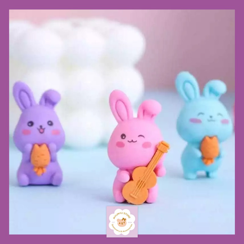 

Penghapus Karakter Kelinci 3D Eraser Rabbit Lucu Unik Cute Murah