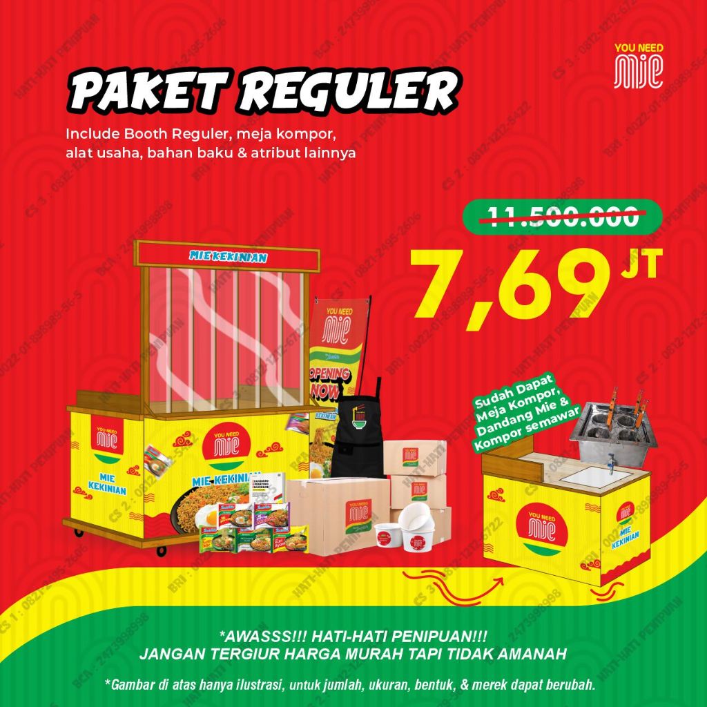 

Usaha Warung Makan Indomie paling Lengkap - Paket Reguler