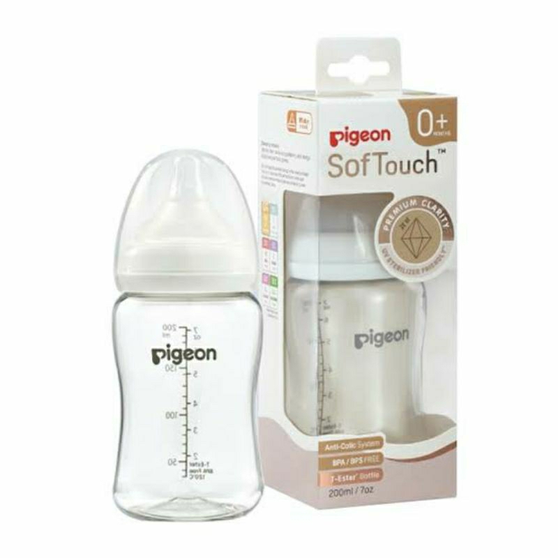 Pigeon Soft Touch T-Ester Wide Neck 200 ml White