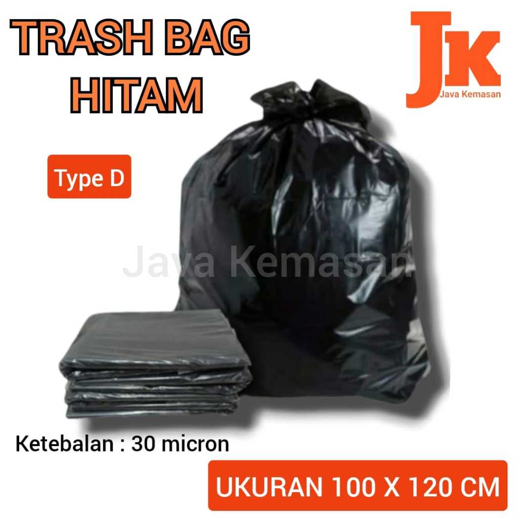 PLASTIK SAMPAH HITAM D KANTONG KRESEK TRASH BAG SAMPAH WARNA HITAM 100X120 CM BESAR JUMBO TEBAL KUAT
