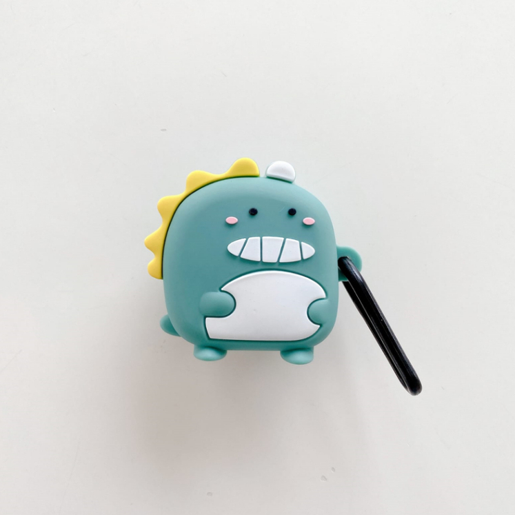 Case WM02 Baseus Encok Earphone Silikon Karakter Kartun WM02 Kode 05 - Dino Hijau