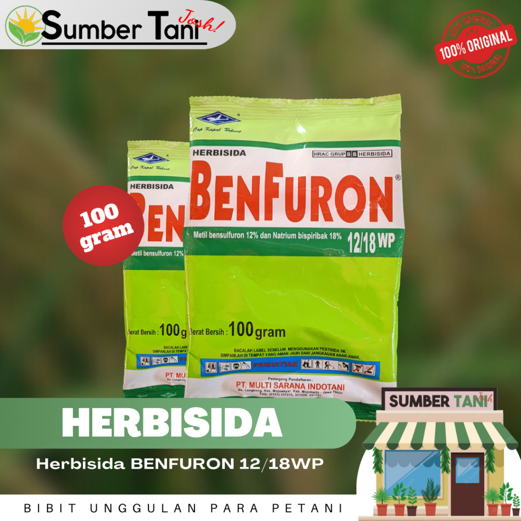 Herbisida Benfuron 12/18 WP Kemasan 100gr