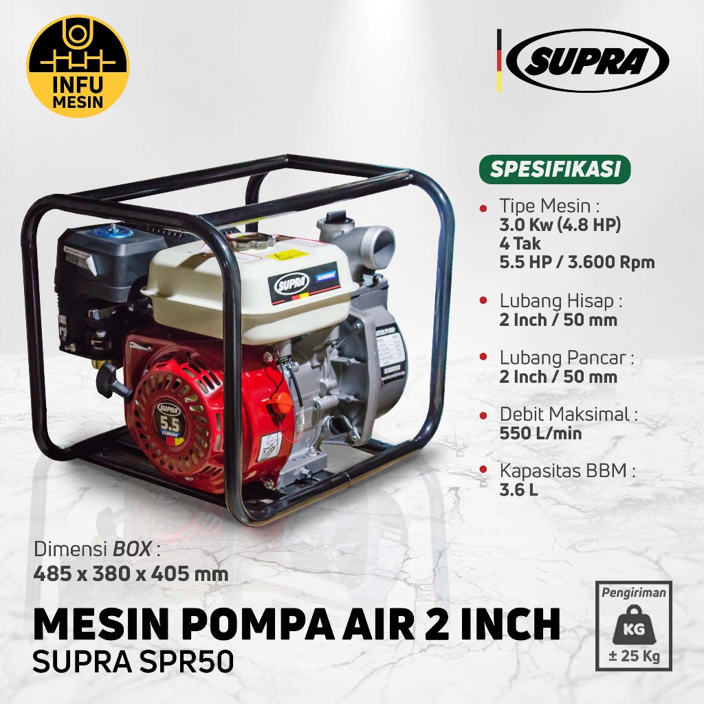 SUPRA SPR50 POMPA AIR 2 INCH