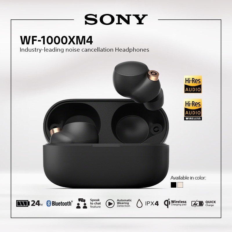 HF Bluetooth Sony WF1000XM4 TWS - Black