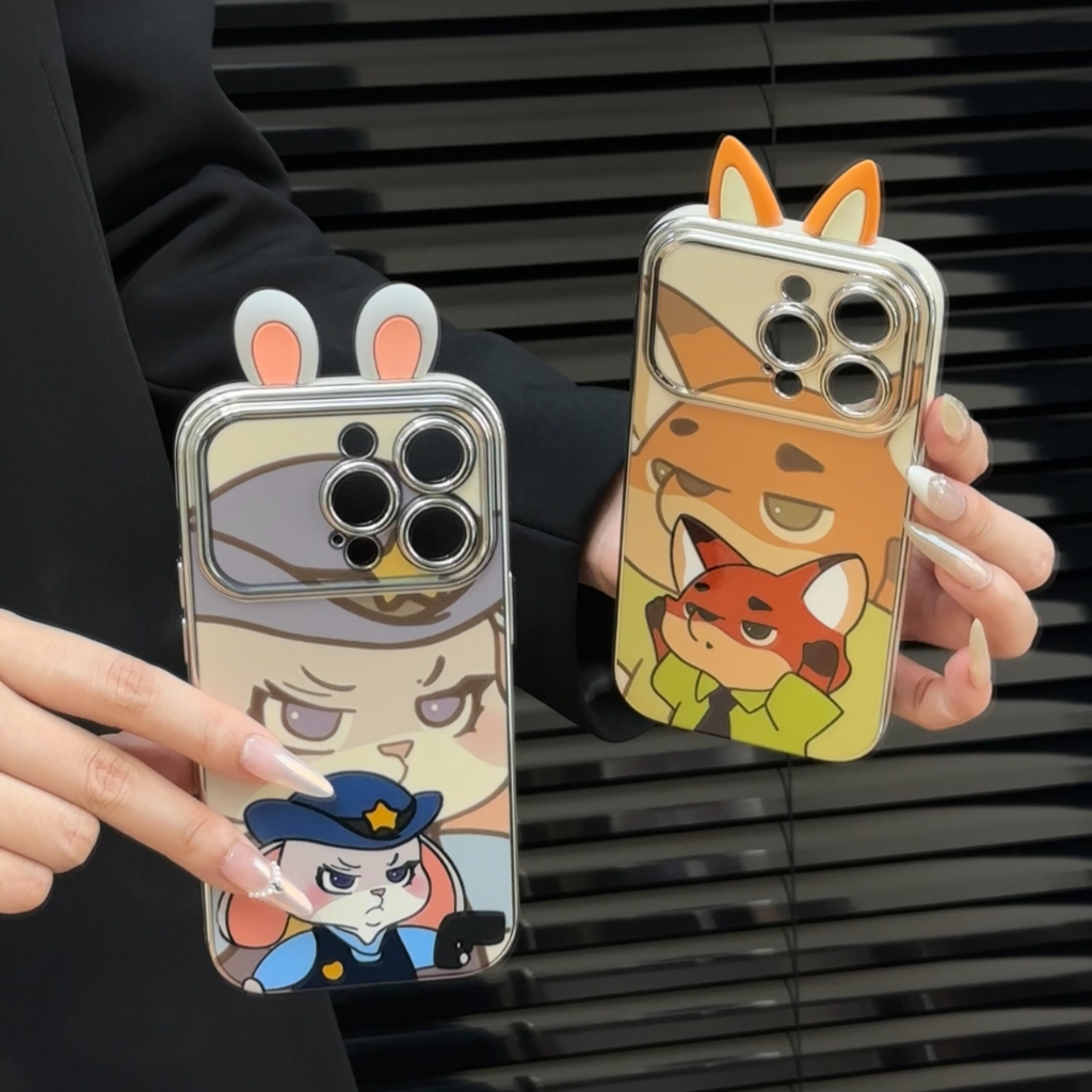 Zootopia Nick Judy iphone case For iPhone 15 14 13 12 11 pro max XS XR Kawaii lovers Phone Case Cove