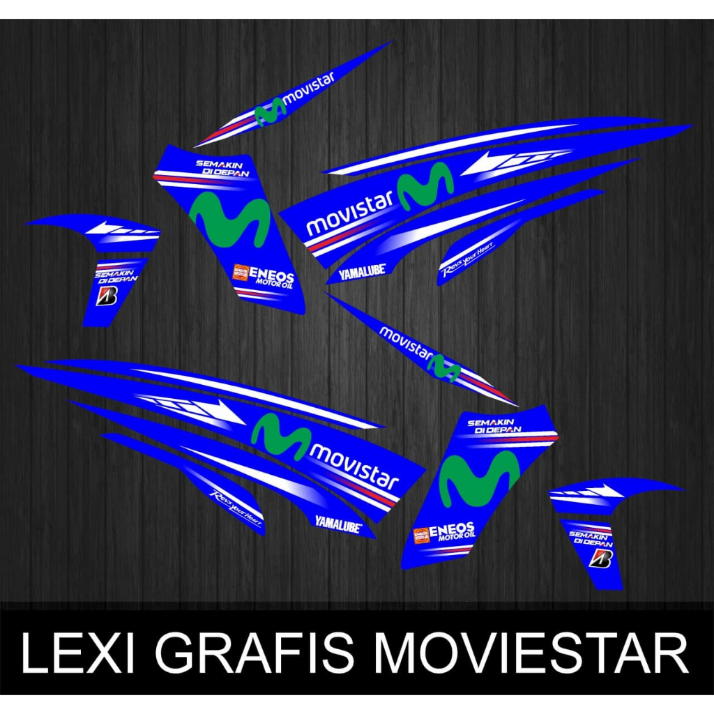STIKER STRIPING LIST VARIASI MOTOR YAMAHA LEXI GRAFIS MOTIF MOVIESTAR