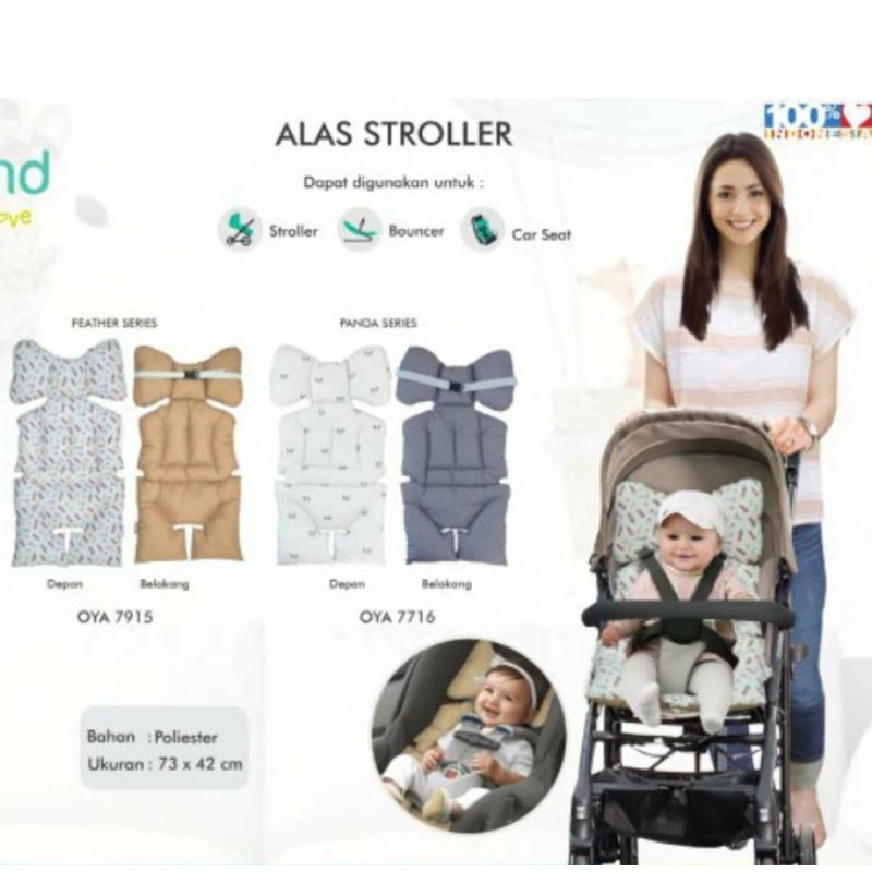 Omiland Alas stroller + Bantal Dot Omiland Stroller