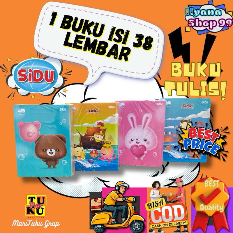 

Buku tulis sidu sinar dunia 38 lembar 1pcs eceran