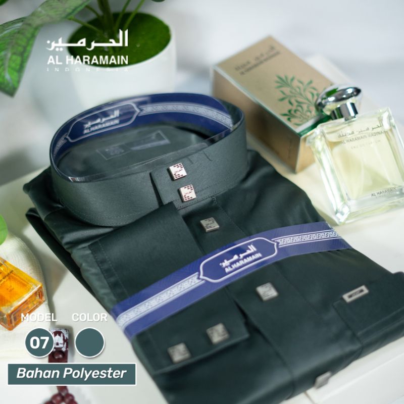 Jubah Gamis Pria Al-Haramain Original Elegant Kombinasi TP37