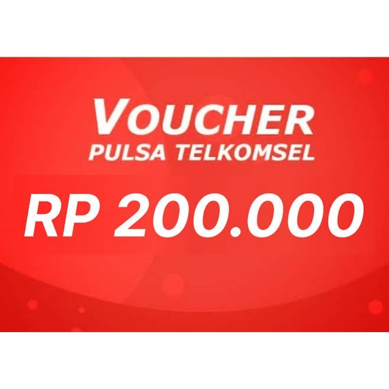 Voucher pulsa telkomsel murah (200k)