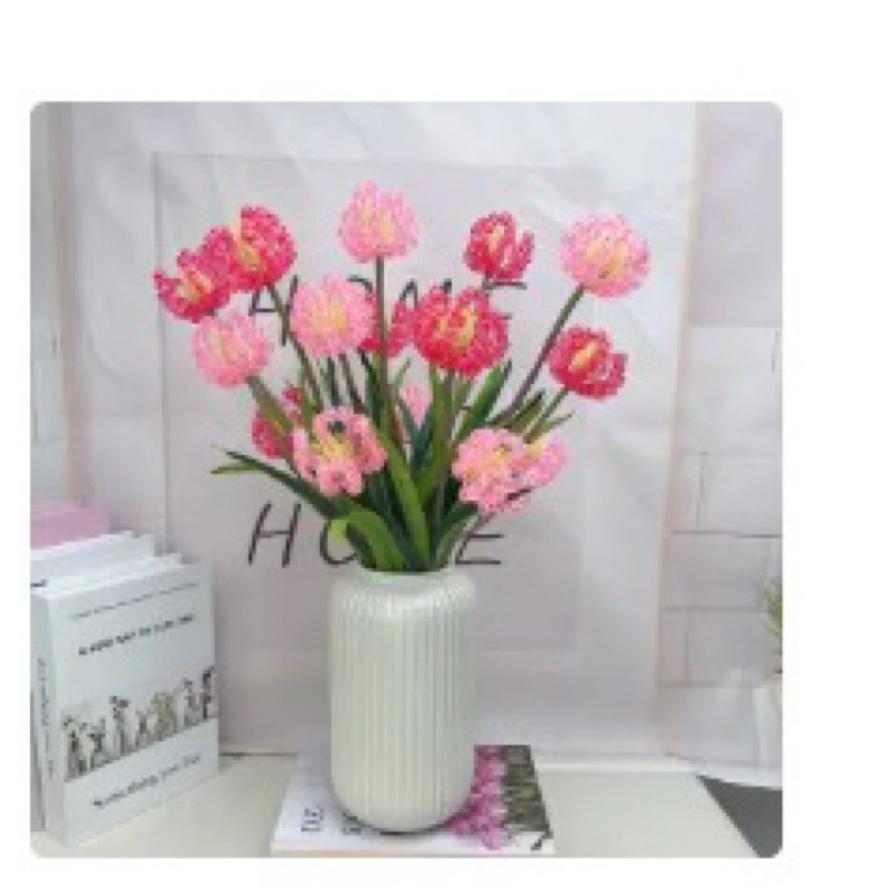 Diy BUNGA TULIP AKRILIK BUNGA MUTIARA KOTAK artificial bunga akrilik mote