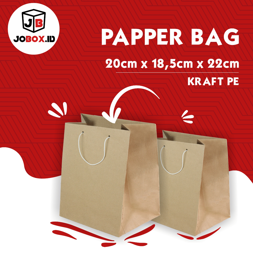 

Paper bag 20x22 / Paper bag / Paper bag Polos / Paper bag polos Coklat / Paper Bag Buket / Paper Bag buket custom / Paper bag gift / Tas buket / Tas Coklat Polos / paper bag tebal / paper bag kado