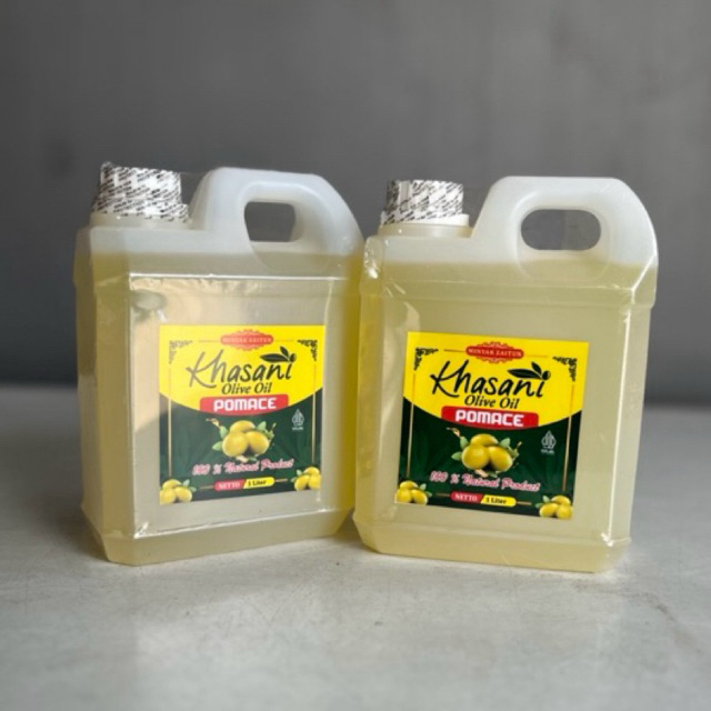 

Khasani pomace olive oil minyak zaitun murni asli 1 liter