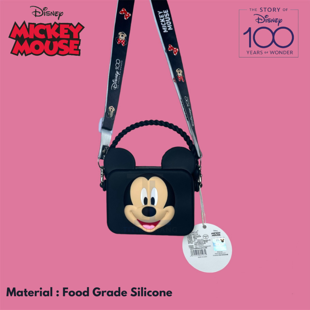 Tas Fancy Silicone Jelly Bag MICKY Dompet Tas Anak Bertali Karakter MICKY Tahan Air Bahan Silicone R