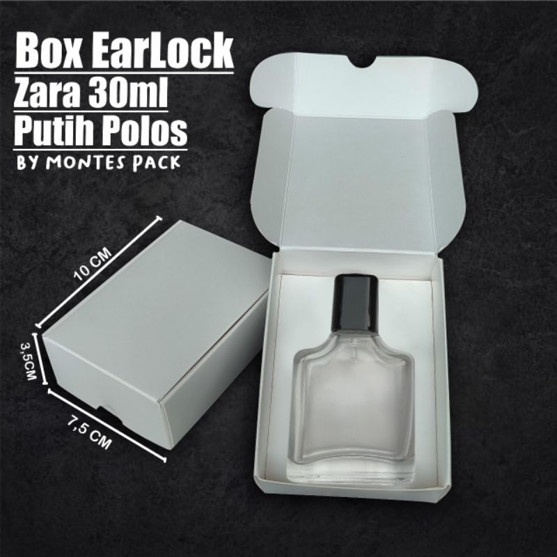 

BOX EARLOCK | untuk botol Zar raa 30ml | box parfum earlock Putih hitam