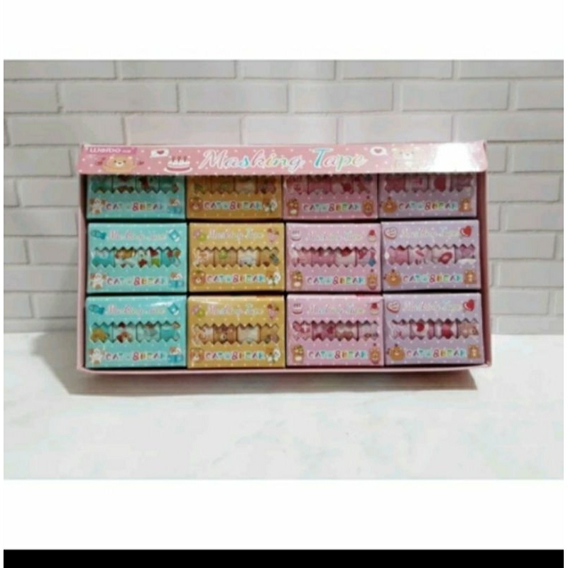 

Masking Tape CAT & BEAR - WEIBO ( pjg 2 mtr ) ( lbr 15 mm) isi 4pcs per Box