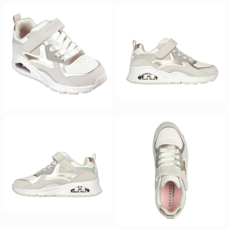 100% Original Skechers Uno Gen1 Girl's Shoes - Natural dan Black Kode Produk : SKE310552LNA