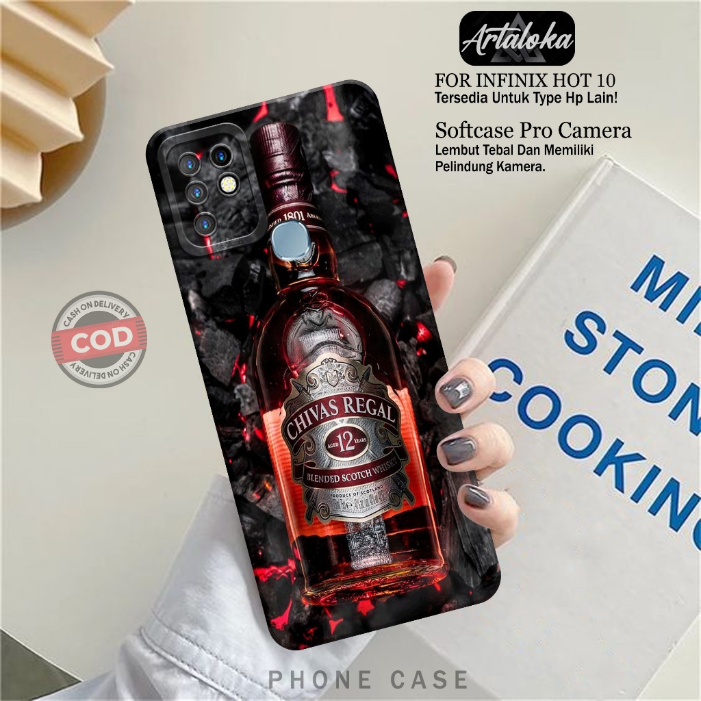 Case Hp Infinix Hot 10 Fashion Case Minuman Softcase Infinix Hot 10 Silikon TPU Pro Camera Casing In