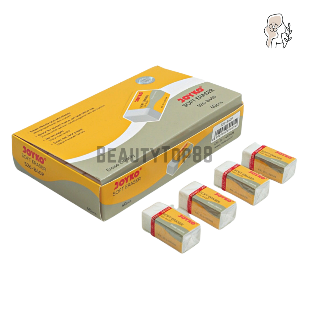 

Penghapus Joyko 526-B40P Kecil - White Eraser Stip Putih Karet Bersih Ujian Exam [PER PCS]
