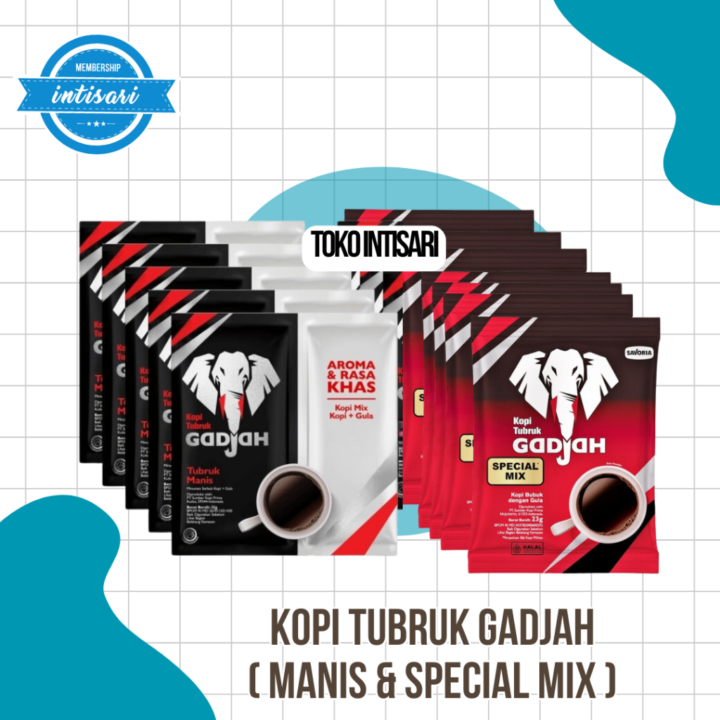 

KOPI TUBRUK GADJAH VARIANT MANIS & SPECIAL MIX ( RENCENG )