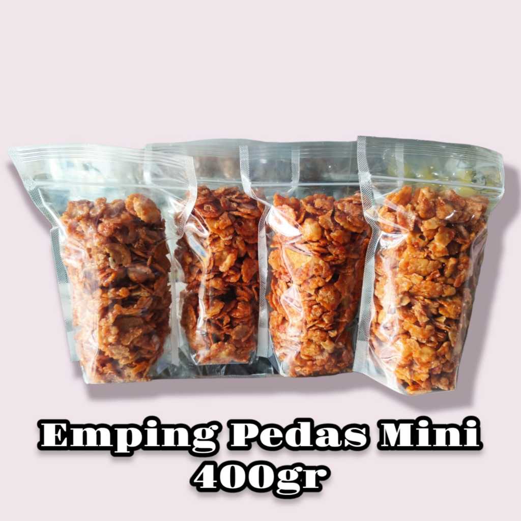 

emping pedas mini 400gr per bungkus