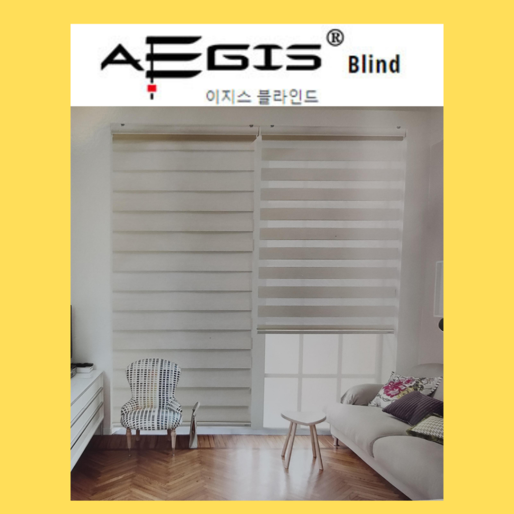 Roller Blind ZEBRA - Zebra Blinds - Tirai Korea Semi Blackout AEGIS