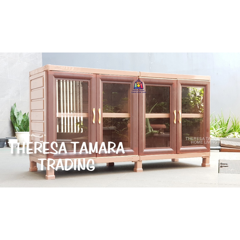 MEJA TV MODERN PLASTIK NAPOLLY 424 RAK TV 4 PINTU DESIGN NEW MODEL