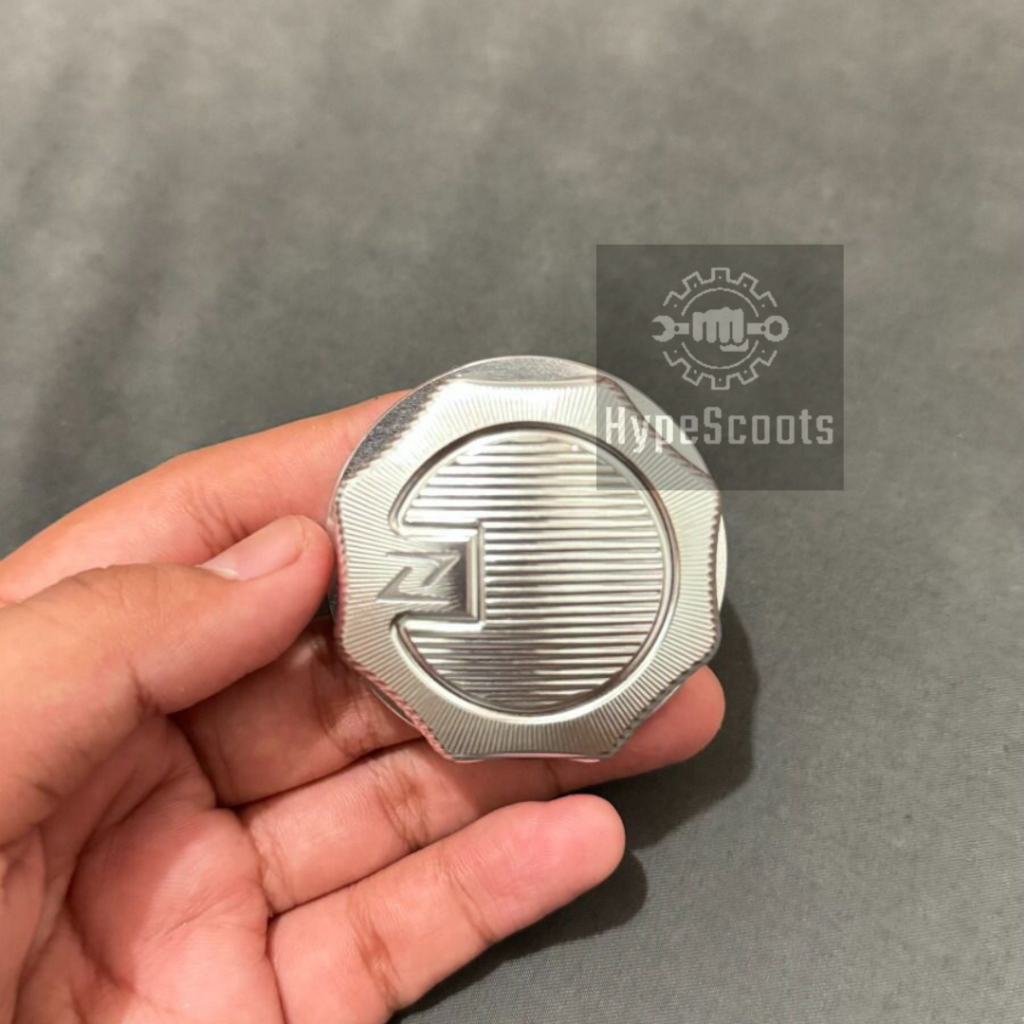 Tutup Tangki Bensin SILVER Vespa Matic - Rep Zelioni