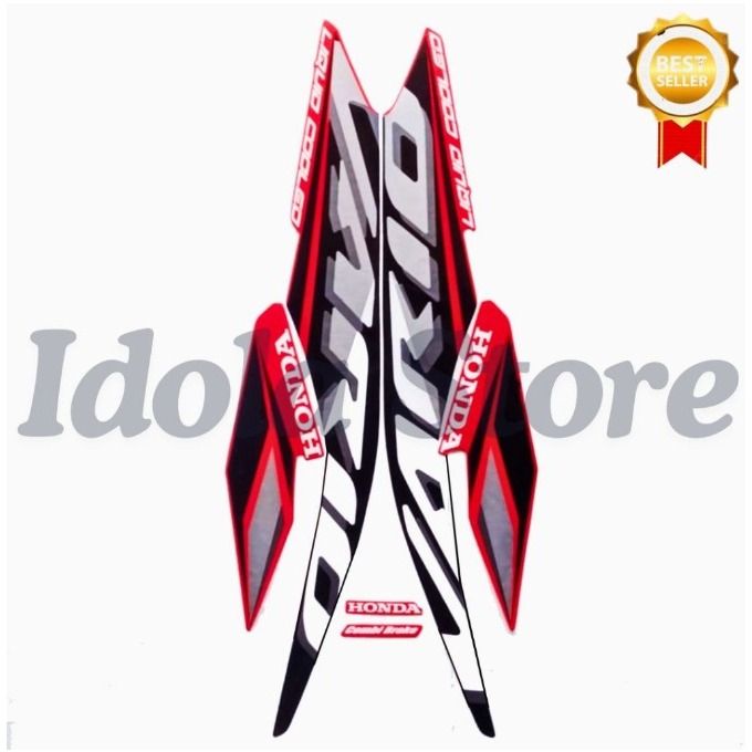 Stiker Striping Honda Vario 125 2021 Merah Putih List Stiker Honda Vario 125 2021